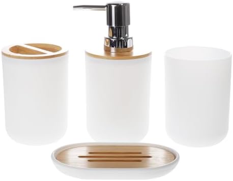PRETYZOOM White Bathroom Storage Tray Set