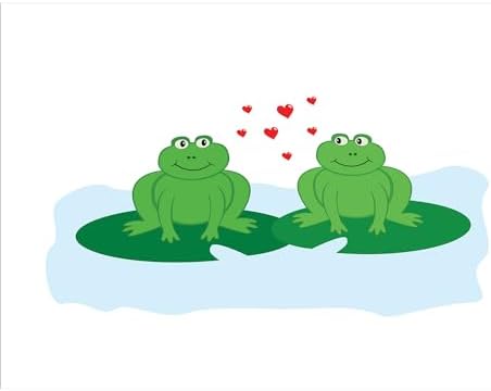 Ambesonne Love Soap Toothbrush Set - Frogs on Lake 2 Pcs