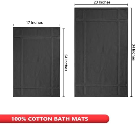 Ample Decor Bath Mats 100 Cotton Grey