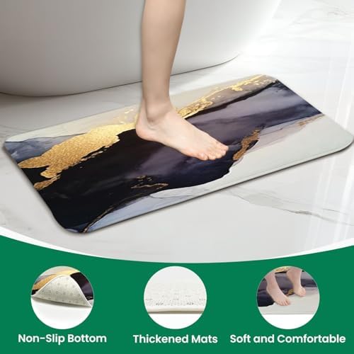 4-Piece Shower Curtain Set with Non-Slip Mats and Rugs