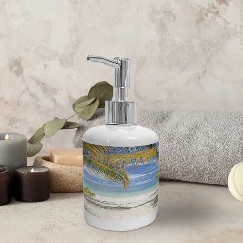 Ambesonne Ceramic Soap Toothbrush Holder Set