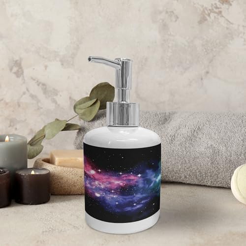 Ambesonne Outer Space Soap Dispenser Toothbrush Holder Set