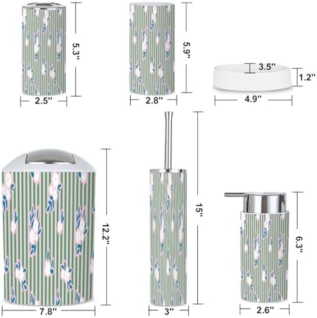 6 Piece Trendy Bathroom Accessories Set
