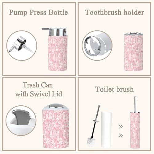 6 Piece Modern Bathroom Accessories Set