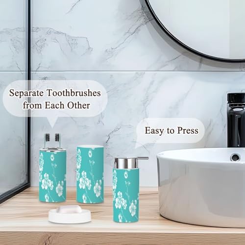 Bathroom Accessories Set 6 Pcs Blooming Tree Design