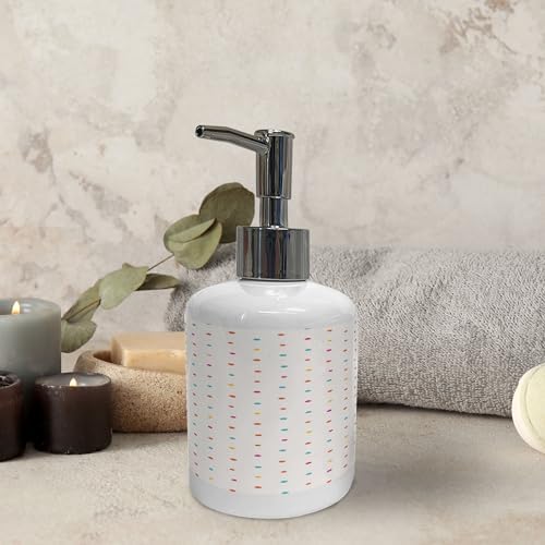Ambesonne Polka Dot Soap Dispenser Toothbrush Holder Set 2 Pcs