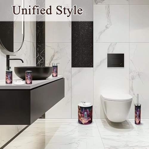 6-Piece Pastel Southwest Desert Boho Bathroom Set