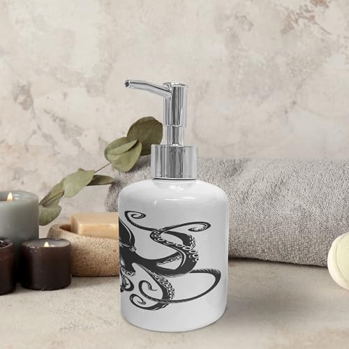 Ambesonne Octopus Soap Dispenser Toothbrush Holder Set 1