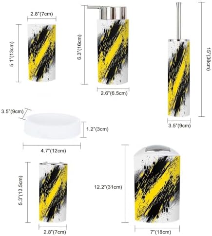 Boho Abstract 6 Piece Bathroom Accessories Set
