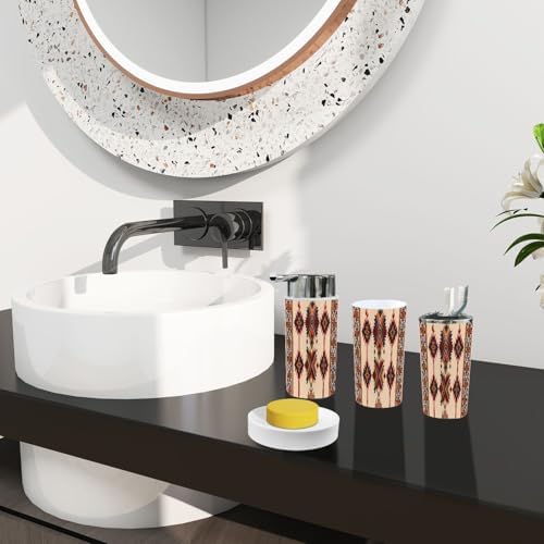 Boho Navajo Tribal Bathroom Accessory Set 6 Piece