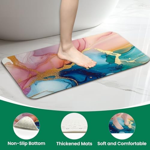 4 Piece Shower Curtain Set with Non-Slip Mats