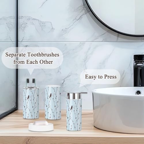Bathroom Accessories Set 6 Pcs Durable Modern Organize
