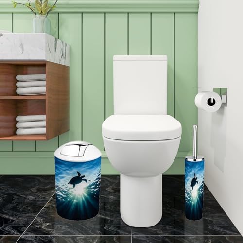 Boho Hawaiian Sea Turtle Bathroom Accessory Set 6 Piece