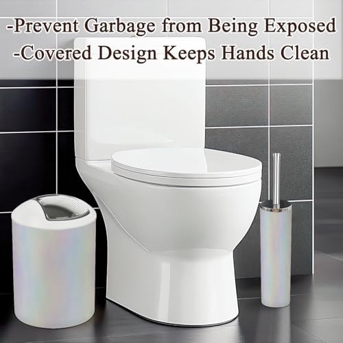 6-Piece Iridescent Rainbow Bathroom Accessories Set