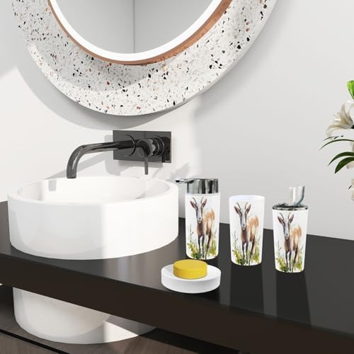Boho Bathroom Accessory Set 6 Piece Modern Design 1