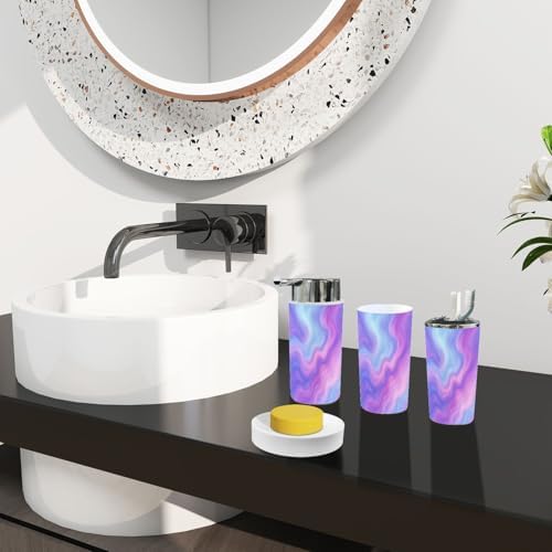 Boho Soft Pastel Bathroom Accessory Set 6 Piece