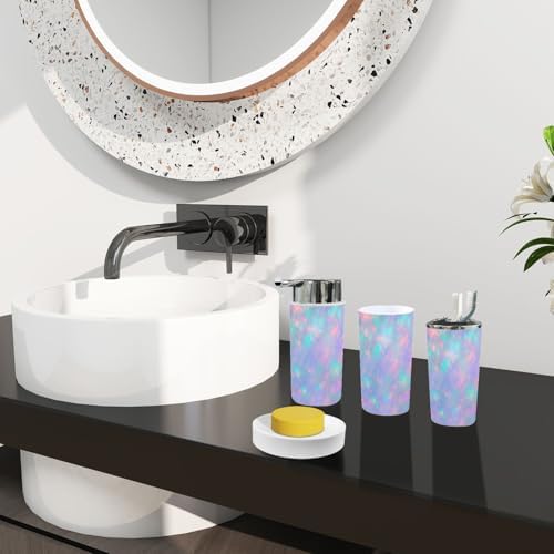 Boho Opal Gemstone Bathroom Accessory Set 6 Piece