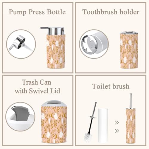 Boho Mystical 6 Piece Bathroom Accessories Set