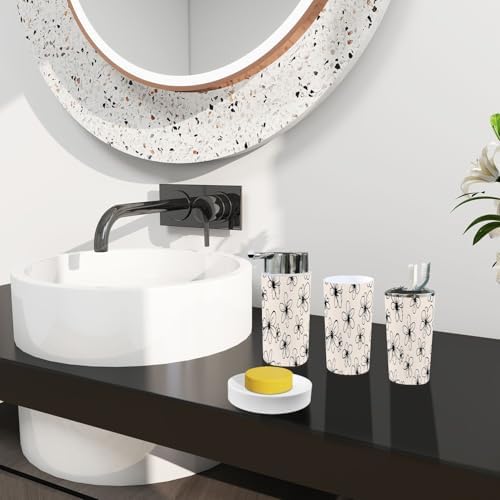 TRANQDEHOM 6 Piece Boho Style Bathroom Accessories Set