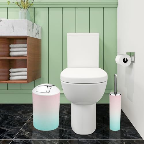 Boho Pastel Bathroom Accessory Set 6 Piece 1