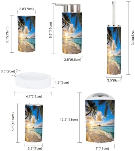 Boho Style 6-Piece Bathroom Accessory Set