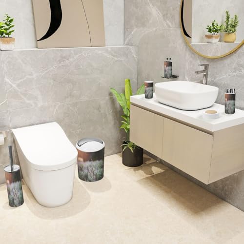 6 Piece Lavender Sunset Bathroom Accessories Set