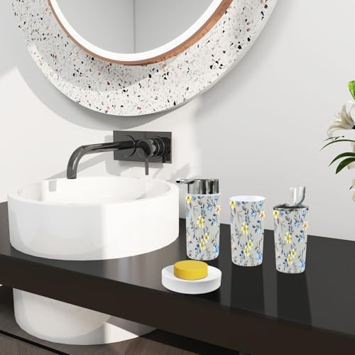 TRANQDEHOM 6-Piece Boho Bathroom Accessory Set 1