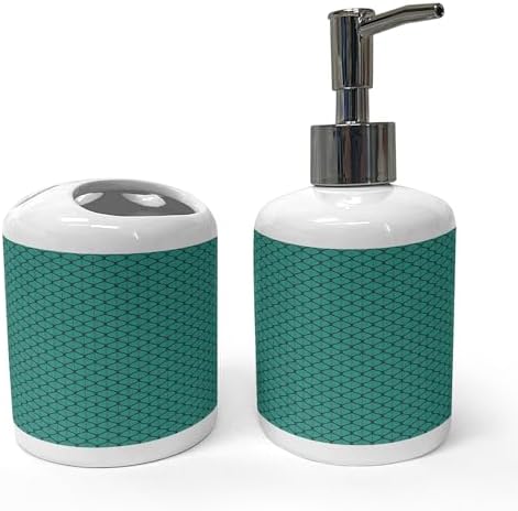 Ambesonne Leafage Soap Toothbrush Holder Set 2 Pcs