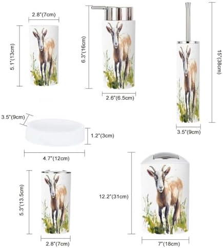 Boho Bathroom Accessory Set 6 Piece Modern Design 1
