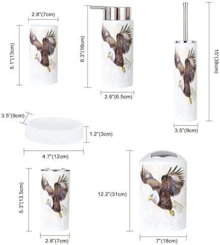 Boho Style 6 Piece Bathroom Accessory Set 1