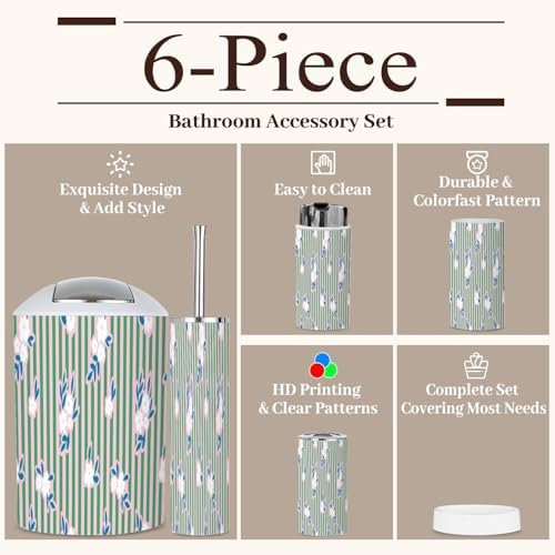 6 Piece Trendy Bathroom Accessories Set