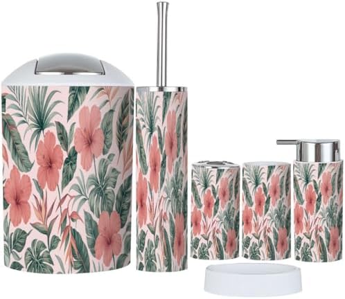 Boho Bathroom Accessories Set 6 Piece
