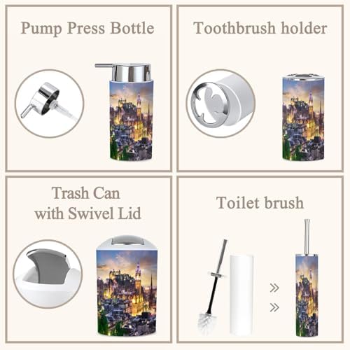 Edinburgh City Castle Bathroom Accessories Set 6 Piece 1