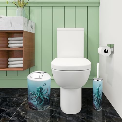 6 Piece Boho Ocean Scene Bathroom Accessory Set