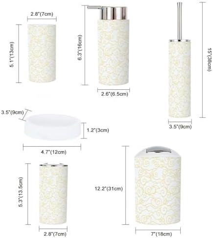 6 Pcs Clouds Sky Bathroom Accessories Set