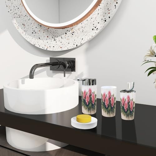 Boho Bathroom Accessory Set 6 Piece Modern Style