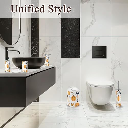 6 Piece Bathroom Accessories Set for Halloween and Thanksgiving
