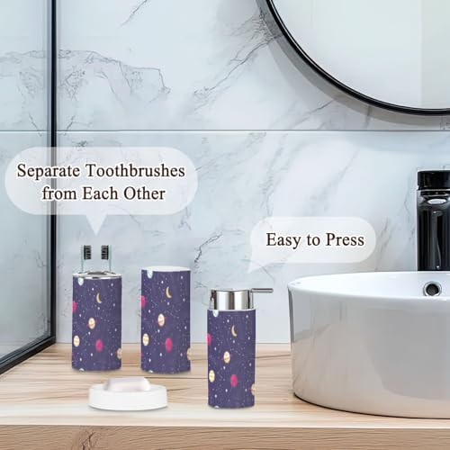 Bathroom Accessories Set 6 Pcs Cosmos Decor