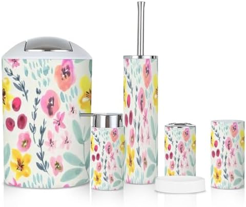 6 Piece Boho Bathroom Accessories Set 1