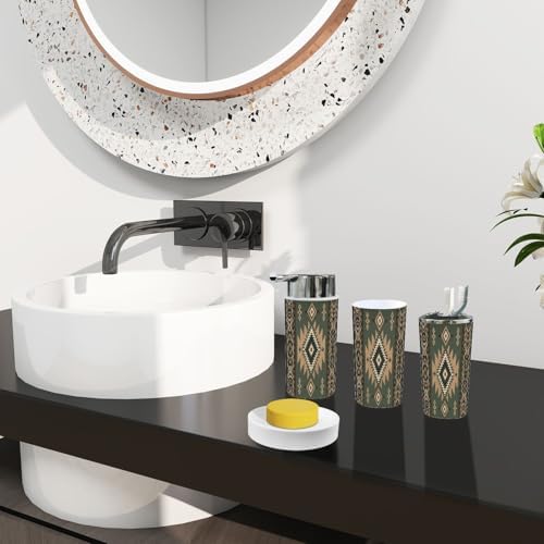 Boho Navajo Bathroom Accessory Set 6 Piece 1