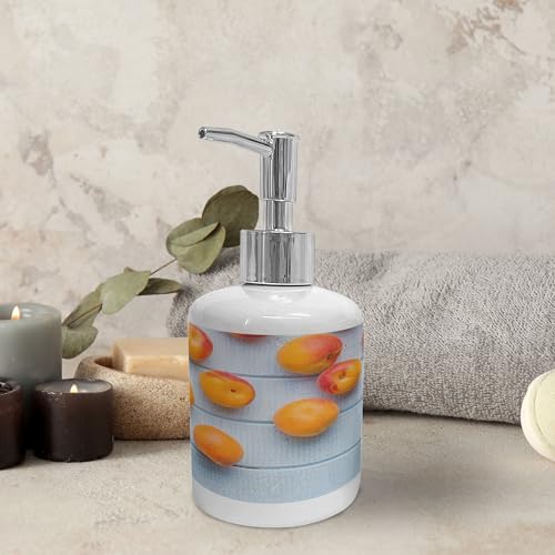 Ambesonne Fruit Soap Dispenser Toothbrush Holder Set