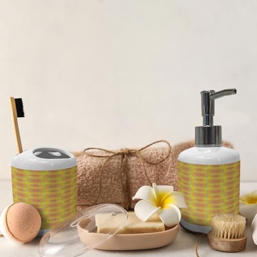 Ambesonne Exotic Soap Toothbrush Holder Set