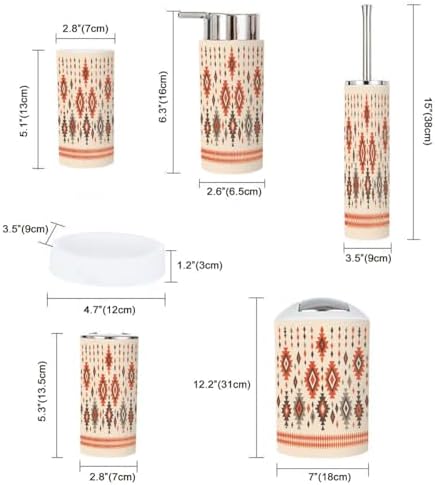 TRANQDEHOM 6-Piece Bathroom Accessory Set