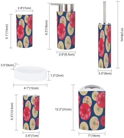 6 Pcs Bathroom Accessories Set - Durable Stylish