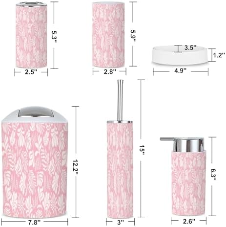 6 Piece Modern Bathroom Accessories Set