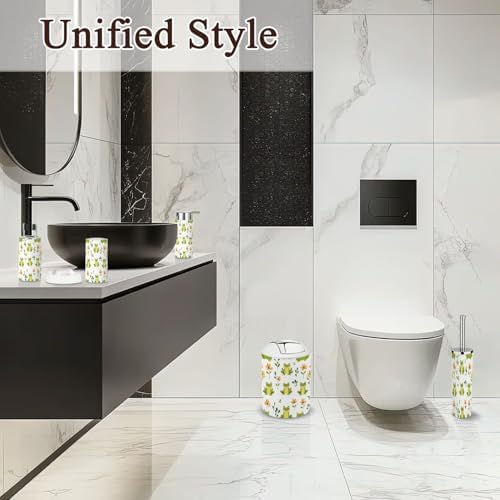 6 Piece Cute Frogs Bathroom Accessories Set