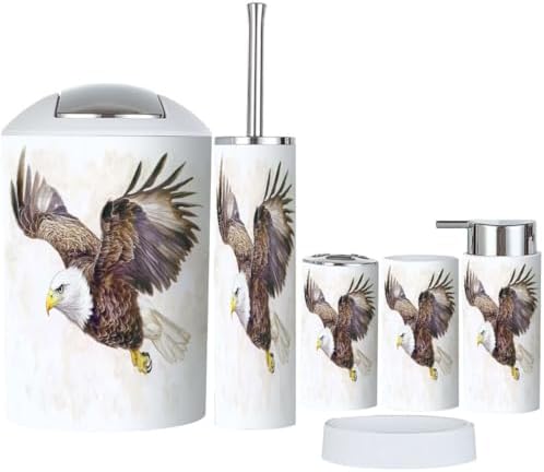 Boho Style 6 Piece Bathroom Accessory Set 1