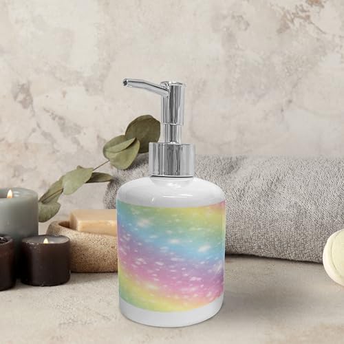 Ambesonne Galaxy Unicorn Soap Dispenser Toothbrush Holder Set