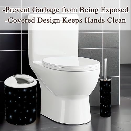 JBNJANKDAV 6 Pc Bathroom Accessories Set with Stars Galaxies Design
