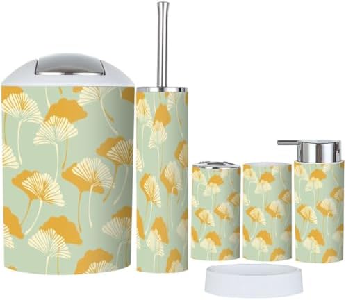 Japanese Style 6 Pcs Bathroom Accessories Set 1